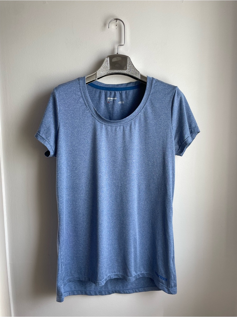 Marmot Blue Short Sleeve Active Tee-size M-Activewear